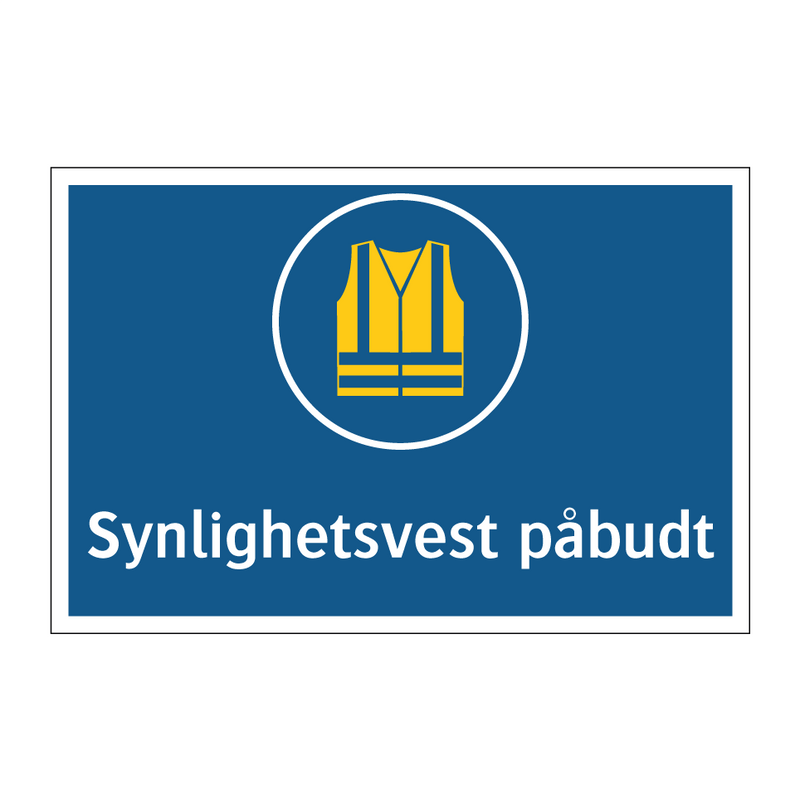 Synlighetsvest påbudt