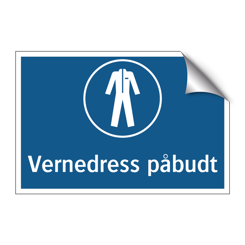Vernedress påbudt