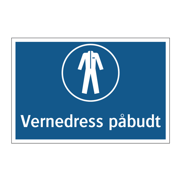 Vernedress påbudt