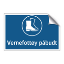 Vernefottøy påbudt