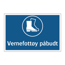 Vernefottøy påbudt