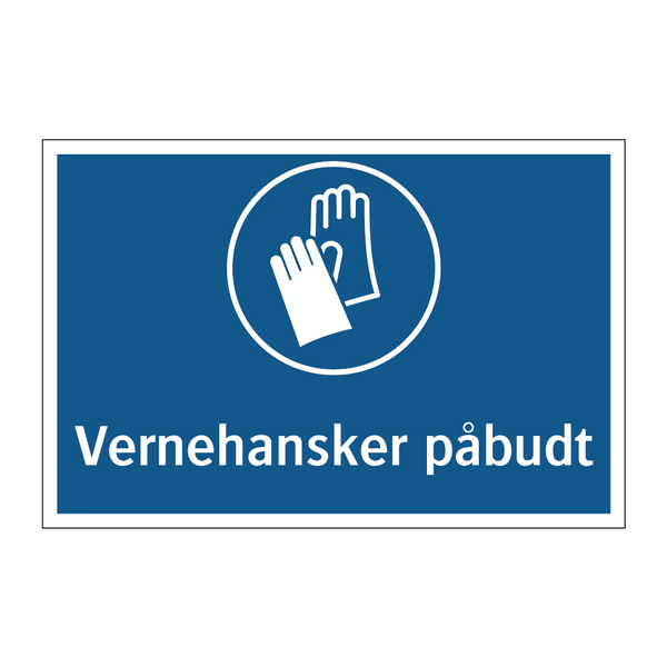 Vernehansker påbudt