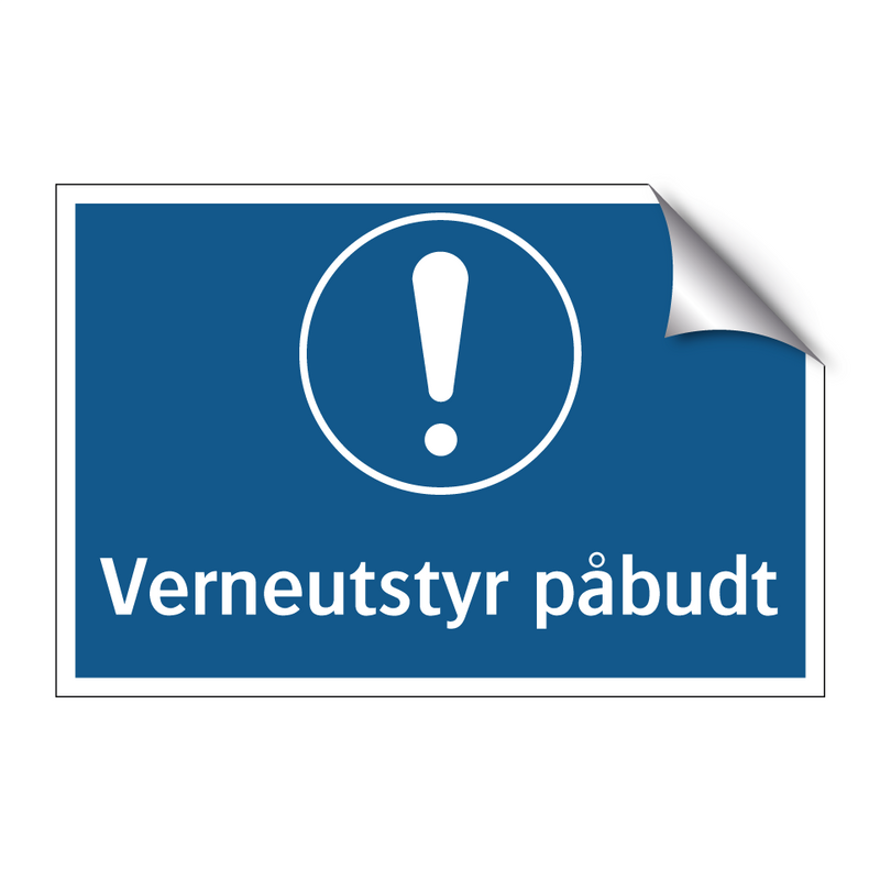 Verneutstyr påbudt & Verneutstyr påbudt & Verneutstyr påbudt & Verneutstyr påbudt