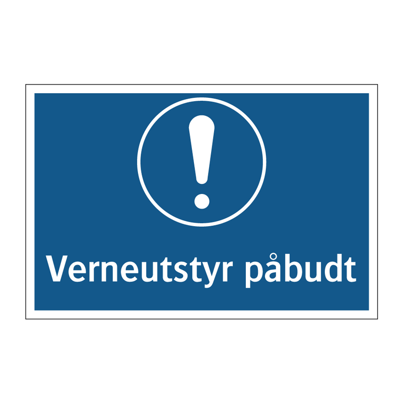 Verneutstyr påbudt & Verneutstyr påbudt & Verneutstyr påbudt & Verneutstyr påbudt