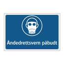 Åndedrettsvern påbudt