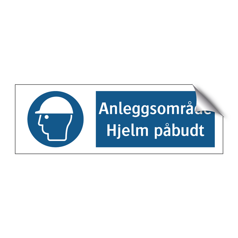 Anleggsomra?de hjelm pa?budt