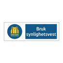 Bruk synlighetsvest