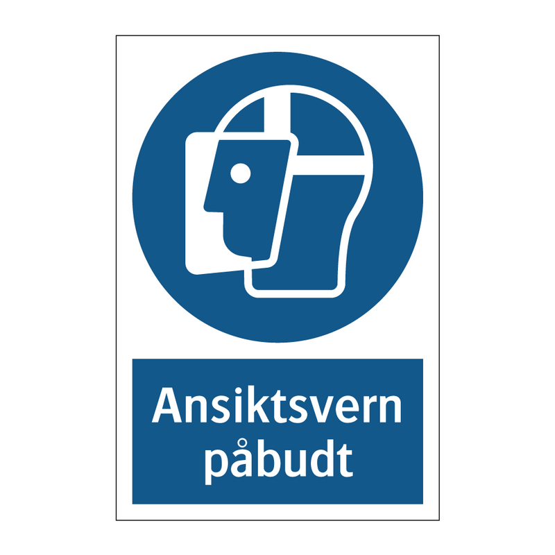 Ansiktsvern påbudt & Ansiktsvern påbudt & Ansiktsvern påbudt & Ansiktsvern påbudt