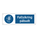 Fallsikring påbudt
