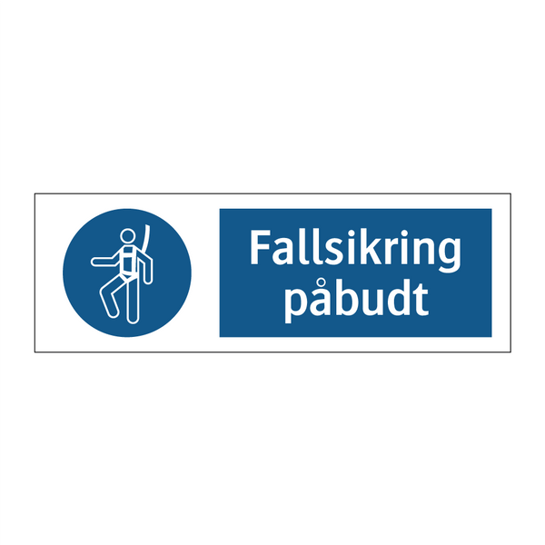 Fallsikring påbudt