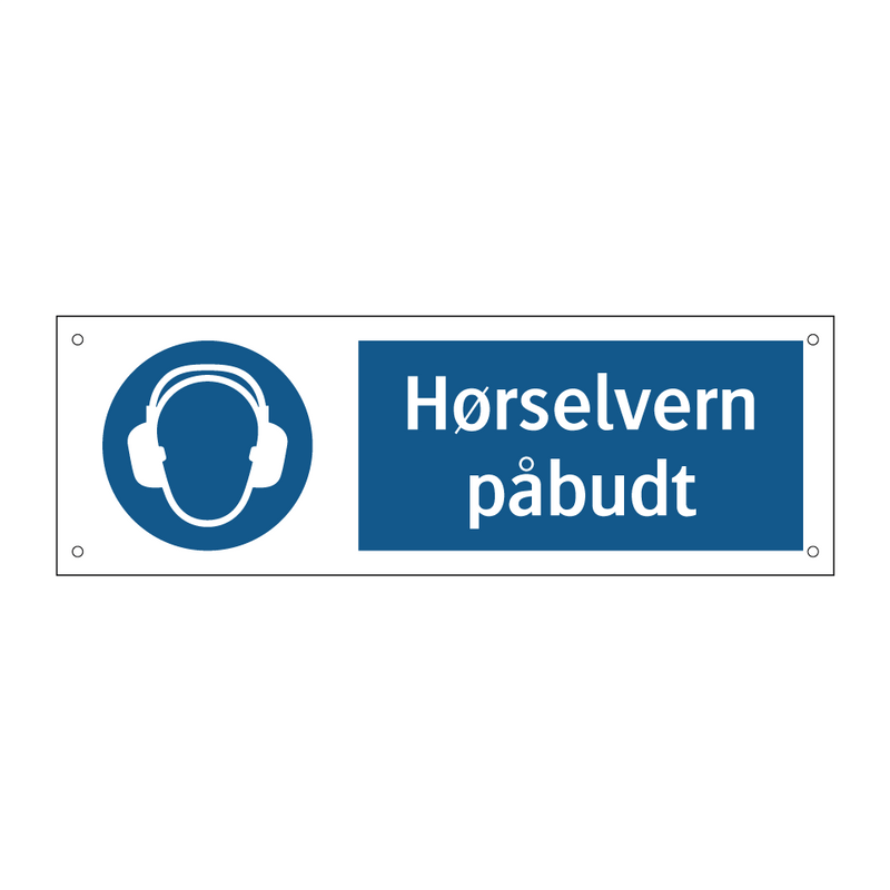 Hørselvern påbudt & Hørselvern påbudt & Hørselvern påbudt & Hørselvern påbudt