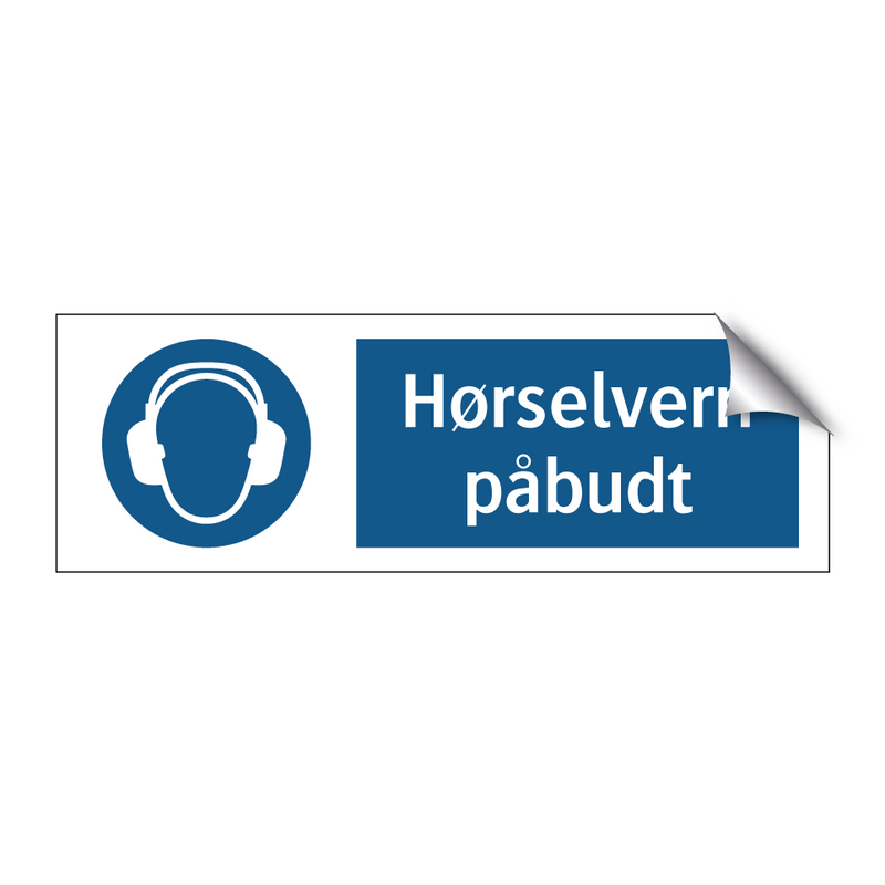 Hørselvern påbudt & Hørselvern påbudt & Hørselvern påbudt & Hørselvern påbudt