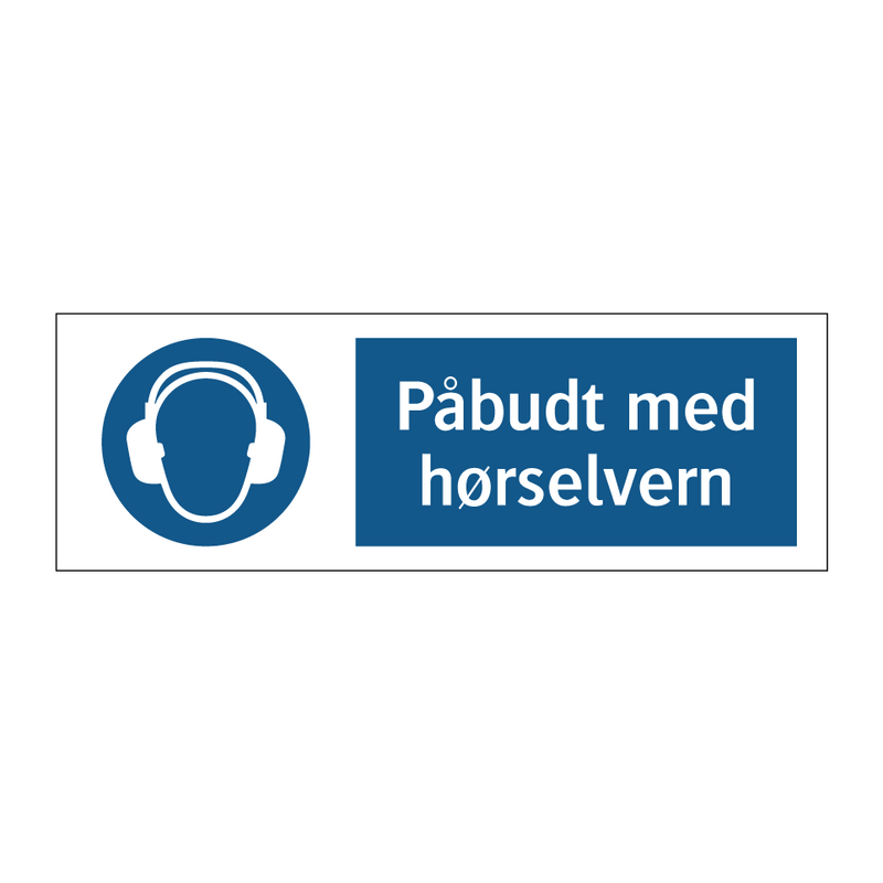 Påbudt med Hørselvern & Påbudt med Hørselvern & Påbudt med Hørselvern