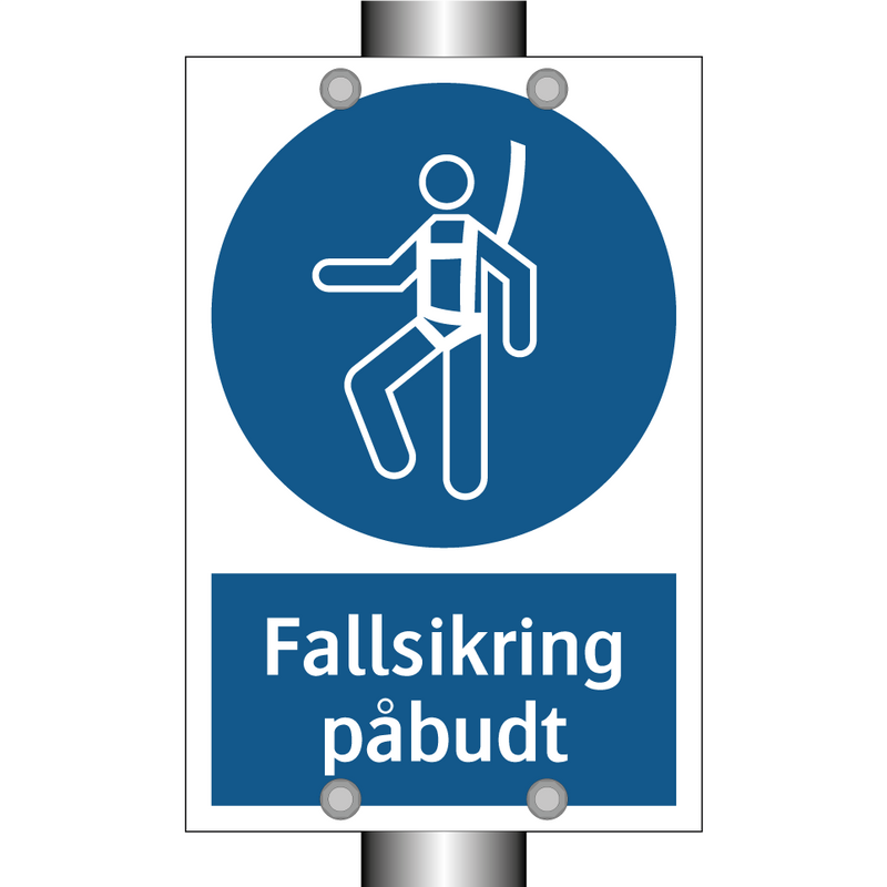 Fallsikring påbudt