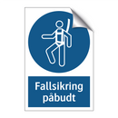 Fallsikring påbudt