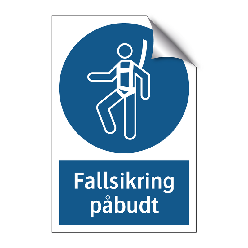 Fallsikring påbudt