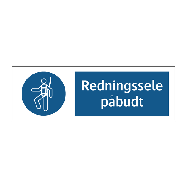 Redningssele påbudt & Redningssele påbudt & Redningssele påbudt & Redningssele påbudt