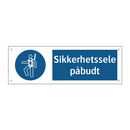 Sikkerhetssele påbudt