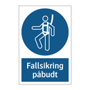 Fallsikring påbudt