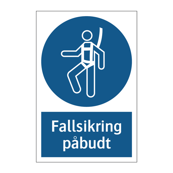 Fallsikring påbudt