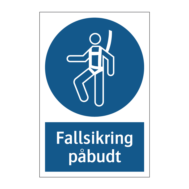 Fallsikring påbudt