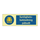 Synlighetsbekledning påbudt