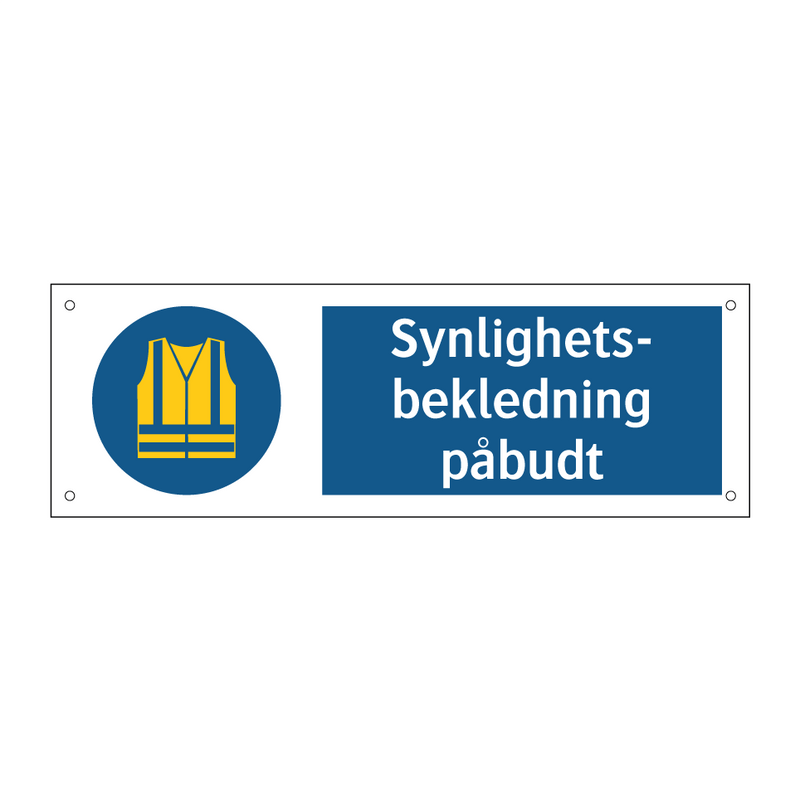 Synlighetsbekledning påbudt