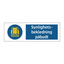 Synlighetsbekledning påbudt