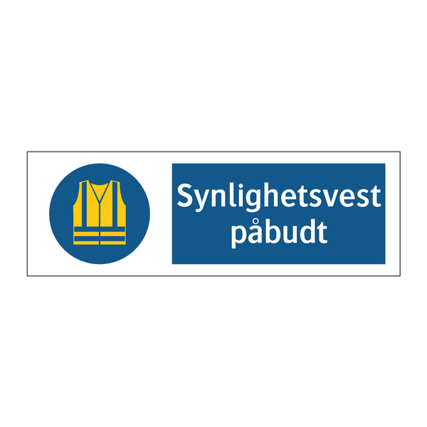 Synlighetsvest påbudt