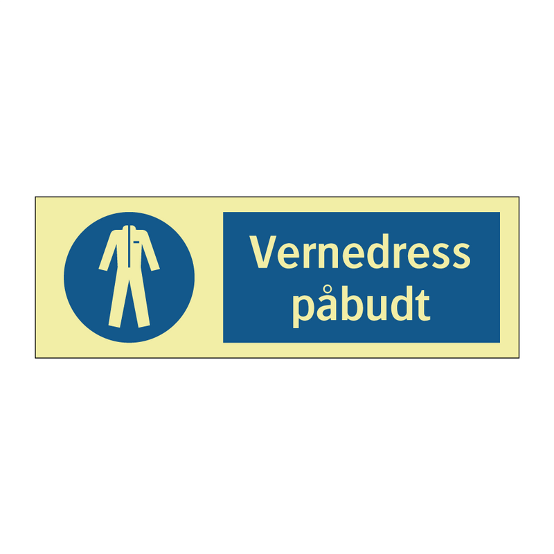 Vernedress påbudt