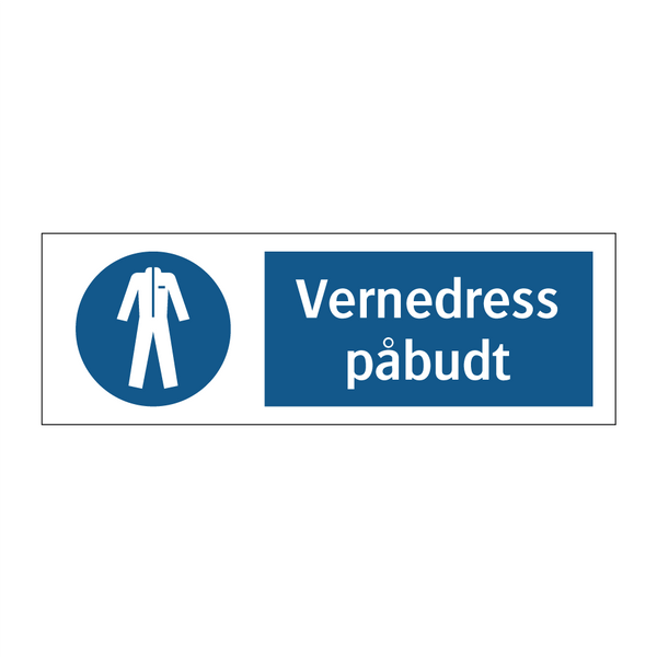 Vernedress påbudt