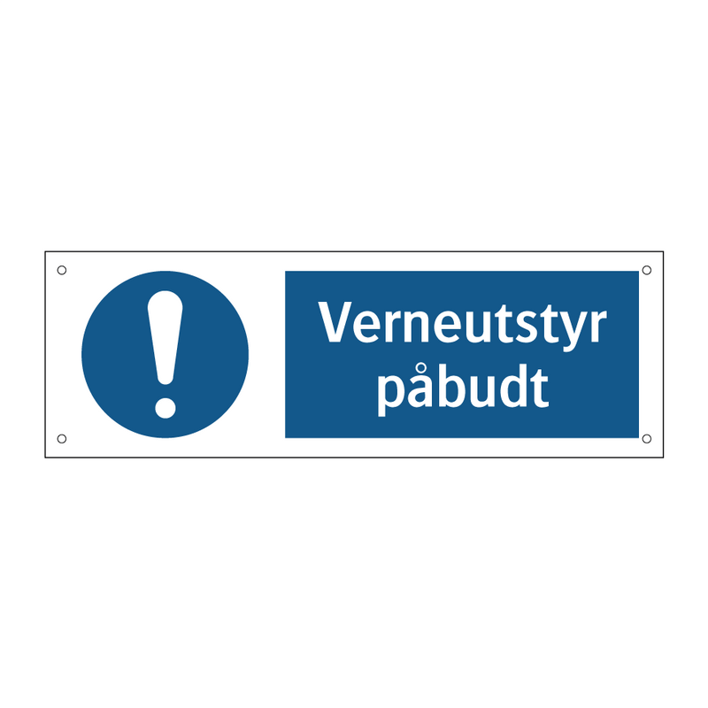 verneutstyr påbudt