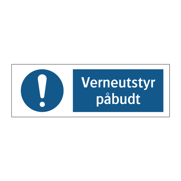 verneutstyr påbudt