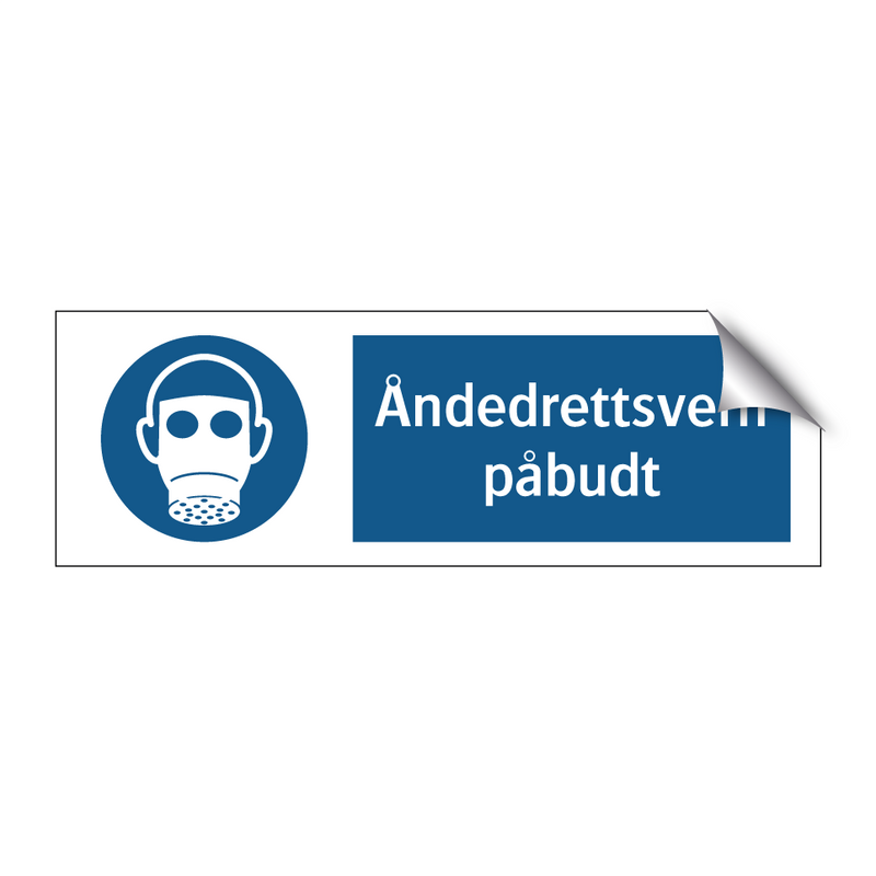 Åndedrettsvern påbudt & Åndedrettsvern påbudt & Åndedrettsvern påbudt