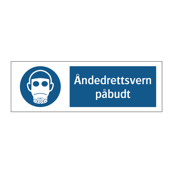 Åndedrettsvern påbudt & Åndedrettsvern påbudt & Åndedrettsvern påbudt