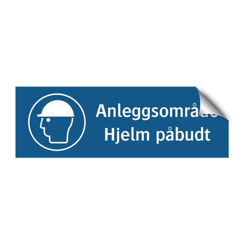 Anleggsomra?de hjelm pa?budt