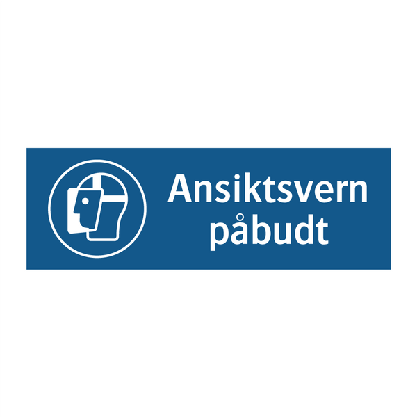 Ansiktsvern påbudt & Ansiktsvern påbudt & Ansiktsvern påbudt & Ansiktsvern påbudt