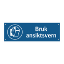 Bruk ansiktsvern