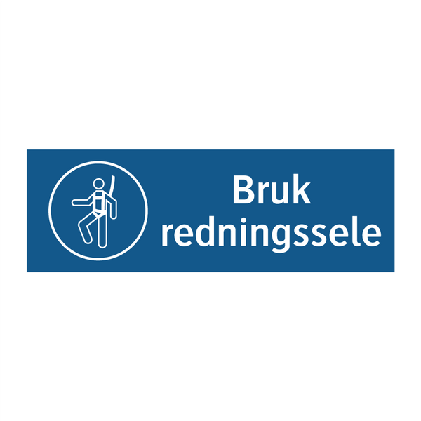 Bruk redningssele