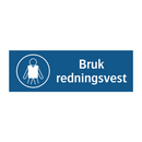 Bruk redningsvest