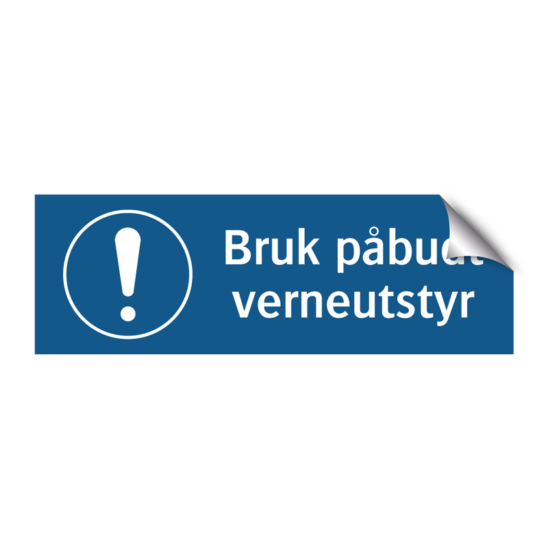 Bruk påbudt verneutstyr