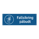 Fallsikring påbudt