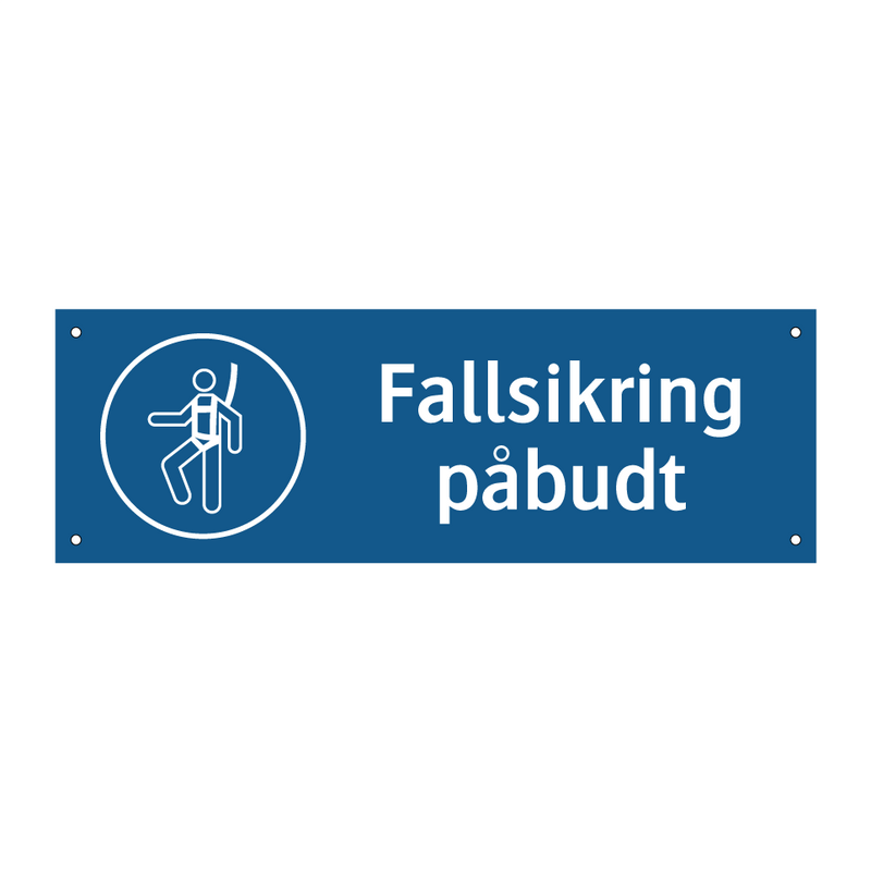 Fallsikring påbudt