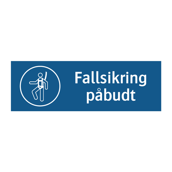Fallsikring påbudt