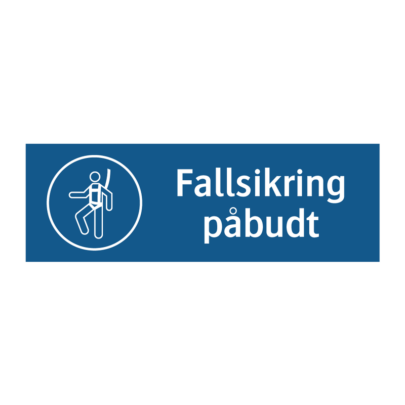 Fallsikring påbudt