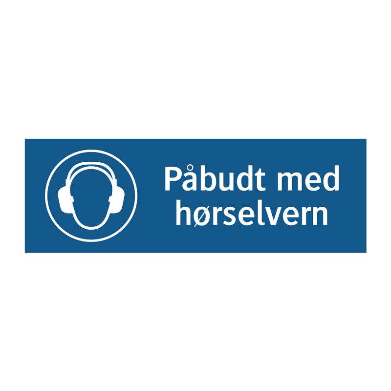 Påbudt med Hørselvern & Påbudt med Hørselvern & Påbudt med Hørselvern