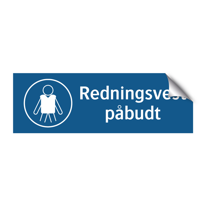 Redningssele påbudt & Redningssele påbudt & Redningssele påbudt & Redningssele påbudt