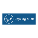 Røyking tillatt
