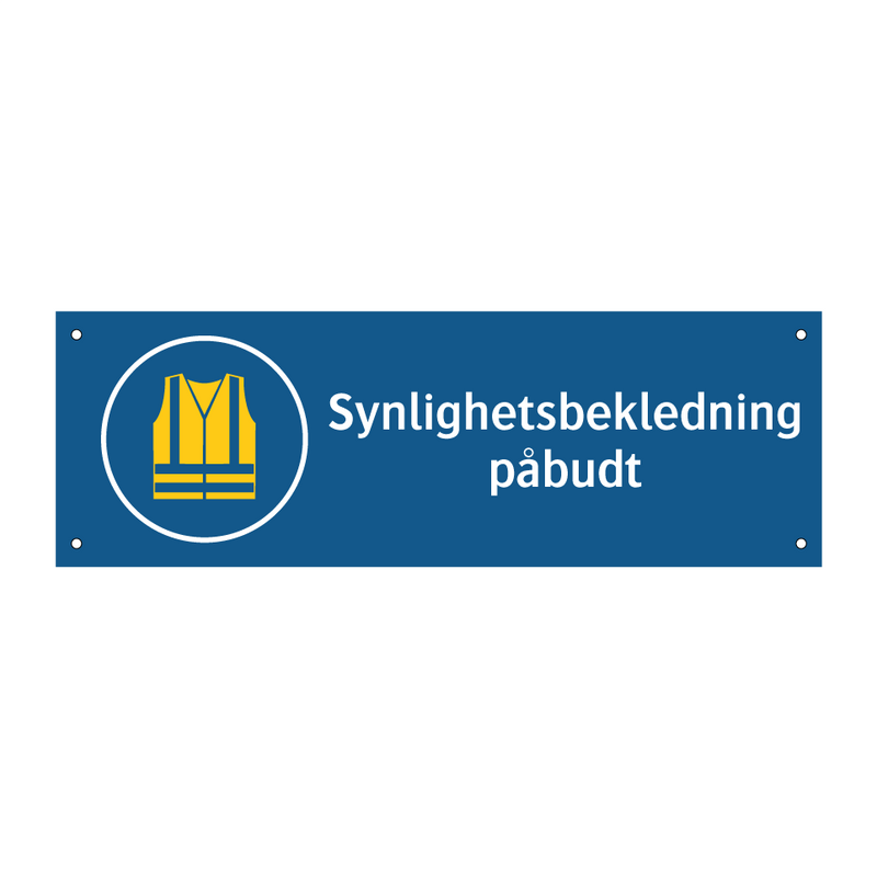 Synlighetsbekledning påbudt