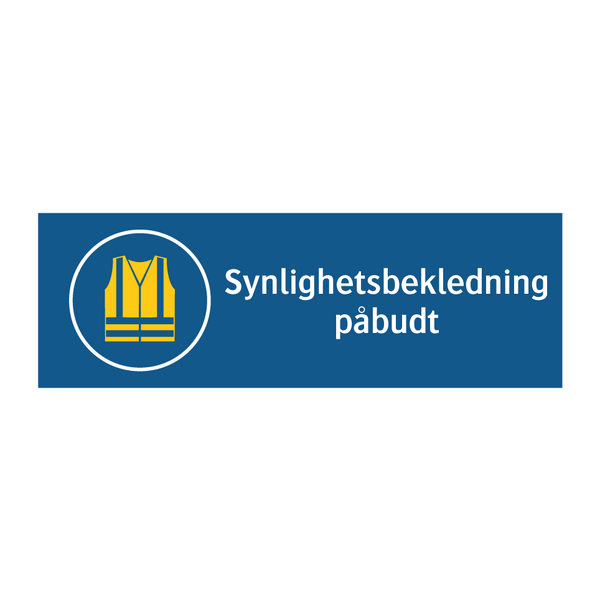 Synlighetsbekledning påbudt